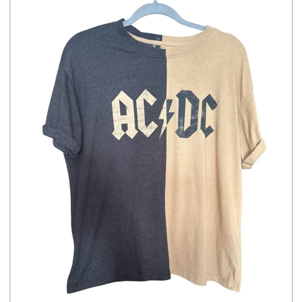 AC/DC Rare find Color Block Style Tee Shirt